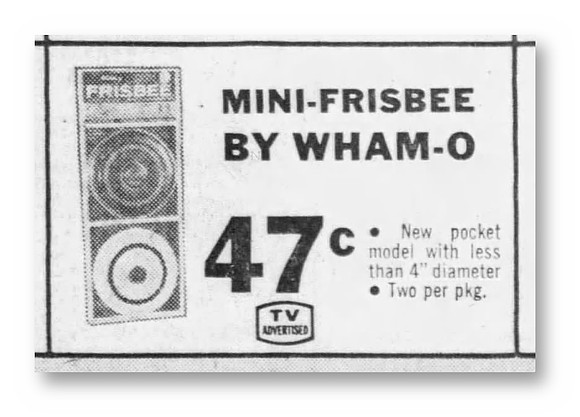 1968, 09/01—Raised Letter 2-Pack Frisbee—Wham-O—The Philadelphia Inquirer
