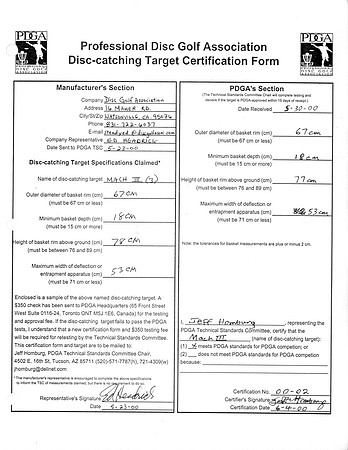 2000-5-30—DGA Mach 3 DCT—Approval Form