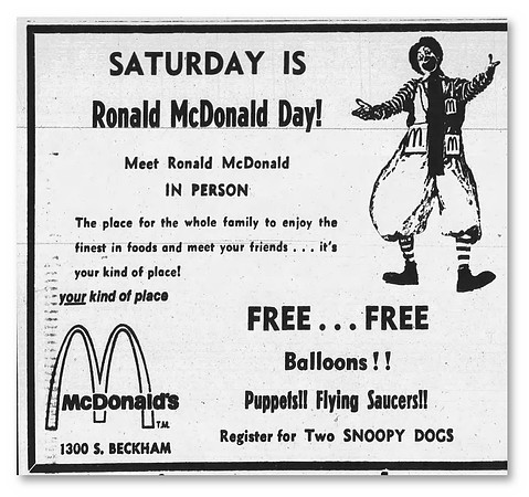 1970, 03/27—Flying Saucer—McDonald's—Tyler Morning Telegraph