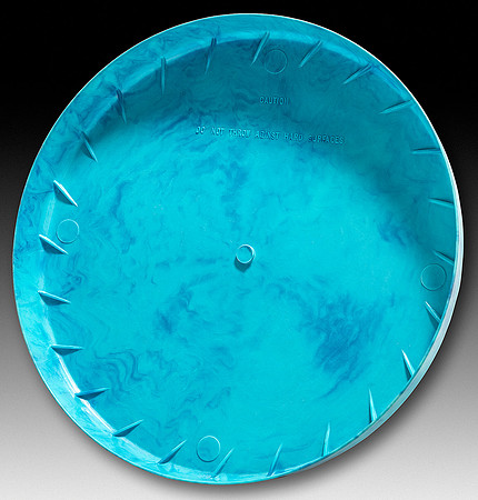 SS12—Injection Molded—Bright Blue with Darker Blue Marbling—Bottom