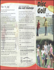 Disc Golf in South Dakota Trifold Pamphlet