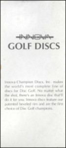 Innova Disc Selection Brochure—1993