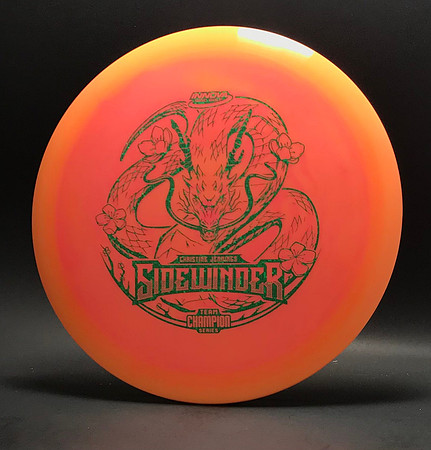 Christine Jennings—2021 Team Champion Series—Orange-Pink Swirl—Metallic Green Shatter