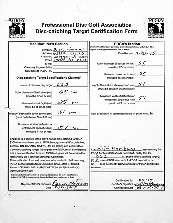 2005-7-30—Dennis Sommer DS2 DCT—Approval Form