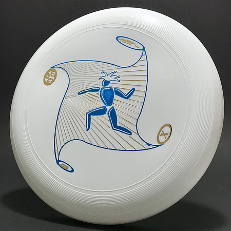April Fools Fest, 1987 (10th)—Wham-O 80E Mold—White—Metallic Blue, Gold