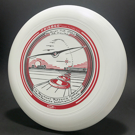 Bellport Puffins—Marathon—Wham-O 82E Mold—White—Red, Black