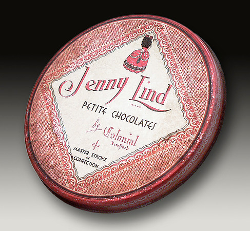 Tin Lid—Colonial—Jenny Lind Chocolates