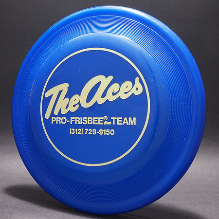 "The Aces" Pro Frisbee Team—Wham-O FB16 Mold—Blue—Gold