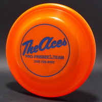 "The Aces" Pro Frisbee Team—Wham-O FB22 Mold—Orange—Dark Blue