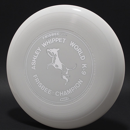 Ashley Whippet—K-9 Champion—Wham-O 42AF Mold—White—Silver