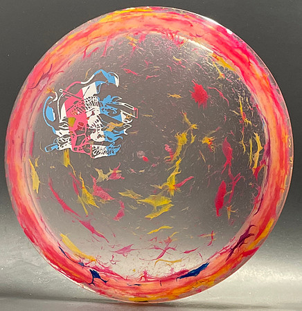 Anax, Crystal Z Jawbreaker—Mini Anax—Clear, Red-Yellow JB Mix—Metallic Flag