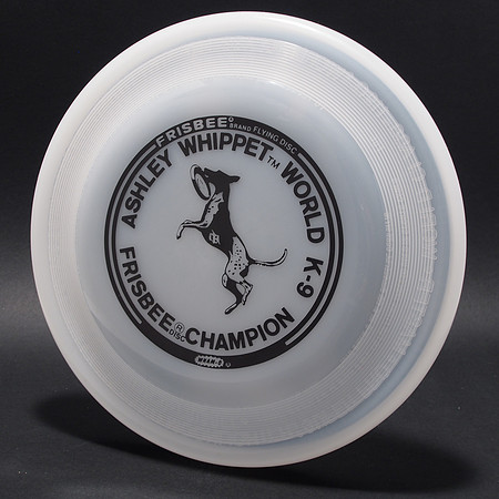 Ashley Whippet—K-9 Champion—Wham-O FB6 Mold—Unpigmented—Black