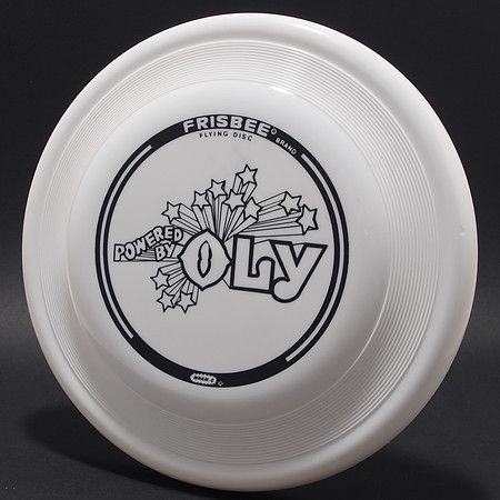 Olympia Beer, Powered by Oly—Wham-O FB7 Mold—White—Black