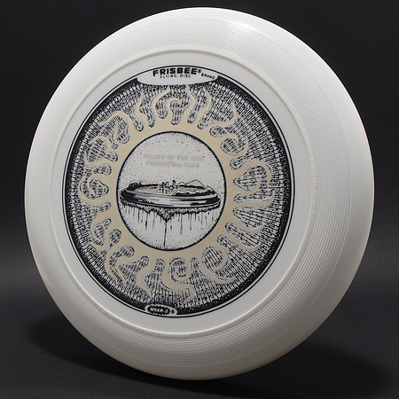 VOS Frisbee Club, 1980—Wham-O 80C Mold—White—Black, Gold