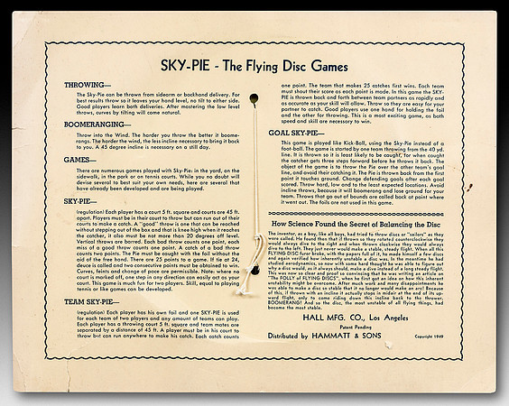 Hall Mfg.—Sky-Pie—Package Back
