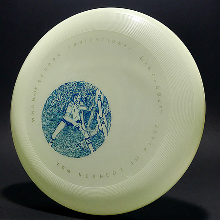 $50,000 Tournament, Tom Kennedy 1st Place—Wham-O 80 Mold—Glow—Gold, Metallic Blue