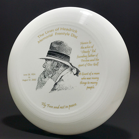Ed Headrick "Ashes"—Freestyle—Discraft Ultra-Star—Off-white—Black, Gold