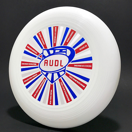 AUDL—Teams Spokes—Discraft Ultra-Star—White—Red, Blue, Silver