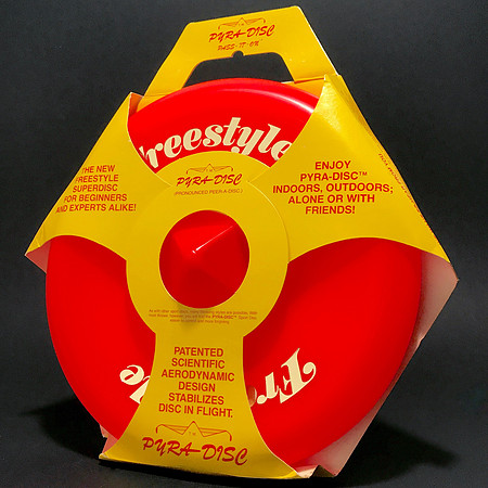 Positive Pyramids—PYRA-DISC Freestyle—Gold—Red—Packaged