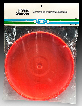 Flying Saucer—Spiral—Red—Flying Saucer Sticker—Package—Back