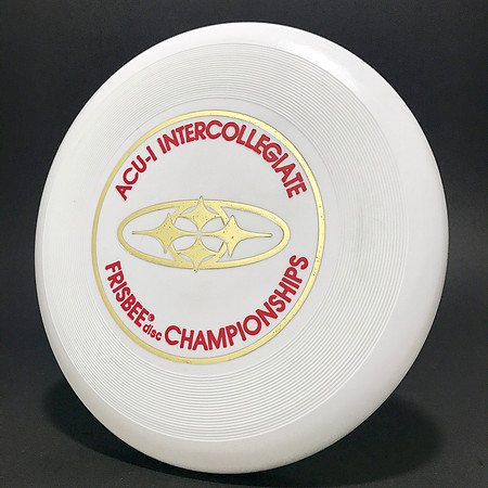 ACU-I Intercollegiate—Wham-O 40 Mold—White—Gold, Red (Gold Center)