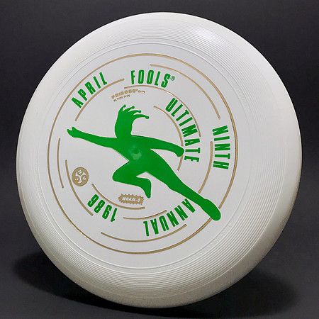 April Fools Fest, 1986 (9th)—Wham-O 80E Mold—White—Gold, Green