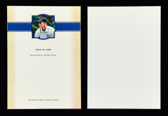 2012—Leaf Legends of Sport Signature Swatches Blank Back Proof—#SSKC1—Ken Climo