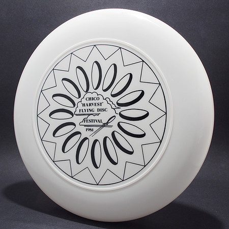 Chico Harvest Flying Disc Festival, 1981—Discraft Sky-Styler—White—Black