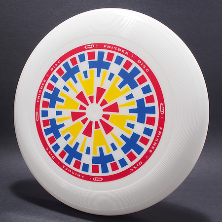 165G—Disc Wares Rainbow, 3—White—Red, Blue, Yellow—81 Mold—Block band 4 TMB