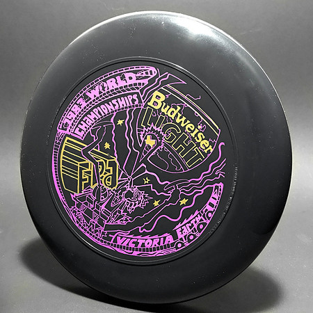 1983 FPA Worlds—Victoria, TX—Discraft Sky-Styler—Black—Metallic Purple, Gold