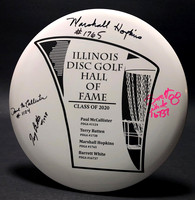 McCallister, Batten, Hopkins, White—2020 Illinois DG HoF Discraft Buzzz—White—Autographs