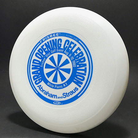 Abraham and Straus DG Event, 1980—Wham-O 42AF Mold—White—Blue