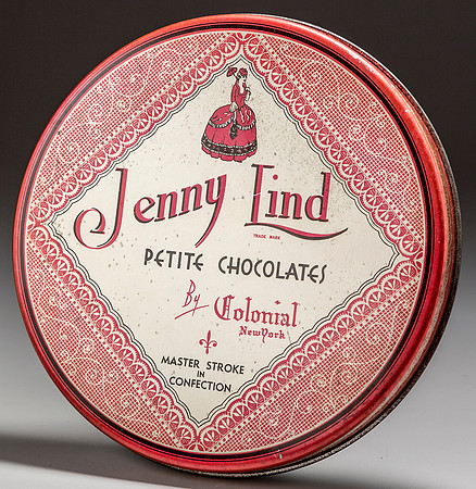 Colonial—Jenny Lind—Lid for Tin of Chocolates