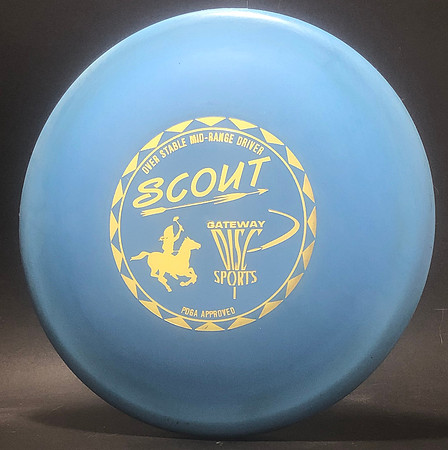 Flying Disc Museum | Gateway Sport Discs | Scout, Polyurethane—Blue—Gold