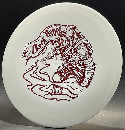 Fairway Disc, Star—Dark Rebel—White—Metallic Red