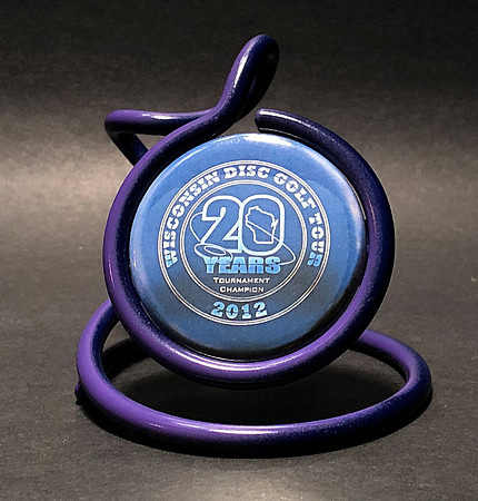 Button Stand—2012 Wisconsin DG Tour—Purple—Tom Holsten, Artist