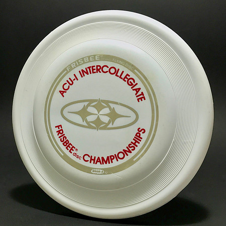 ACU-I Intercollegiate—Wham-O FB7 Mold—White—Gold, Red—TMB