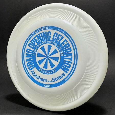 Abraham and Straus DG Event, 1980—Wham-O FB8 Mold—White—Blue