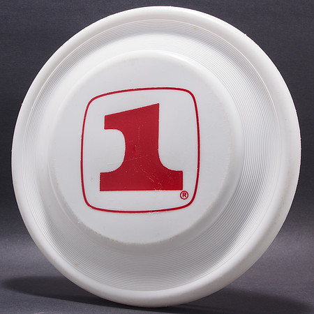 #1—Wham-O FB2 Mold Square Top—White—Red