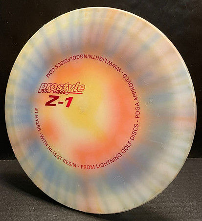 #1 Hyzer Prostyle Z-1—Yellow-Red-Gray Burst—Metallic Red