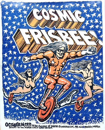 Cosmic Frisbee College of Marin Benefit Poster