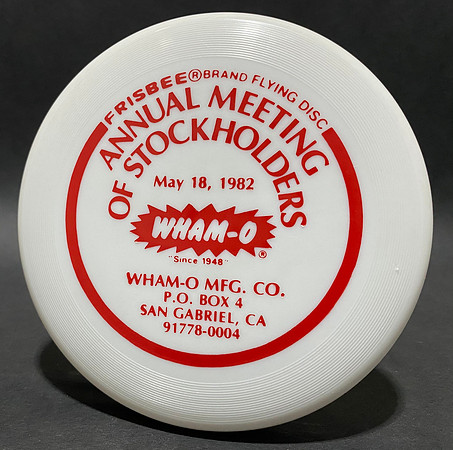 Annual Meeting of Stockholders, 1982— Wham-o Pocket Pro—White—Red