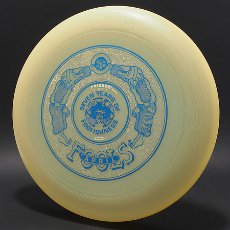 April Fools Fest, 1984 (7th)—7 Years—Wham-O 80E Mold—Lemon—Blue, Gold