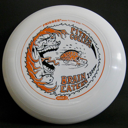 1990 Pitzer College Brain Eaters—Wham-o 165g—White