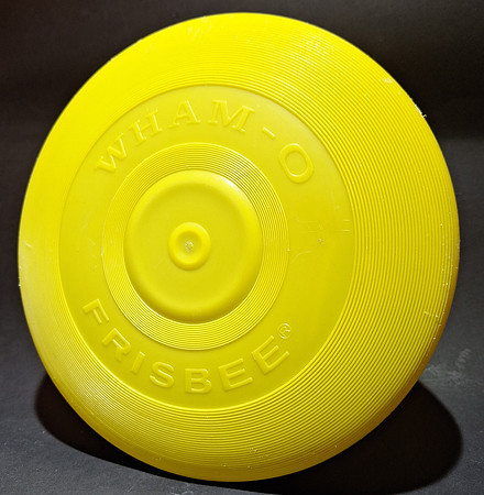 Wham-O Frisbee®—3 Mold—Yellow—Pat. Pend. on Esker—No T.M. Script—No extra mold flaws