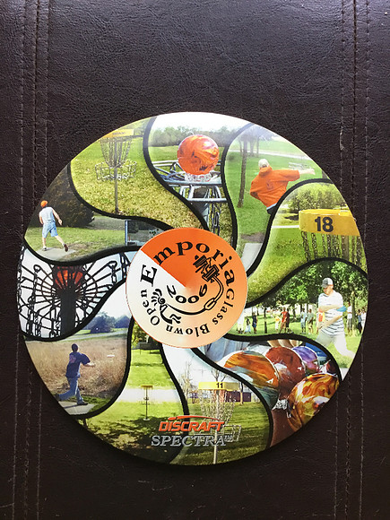 Glass blown open. Disc golf