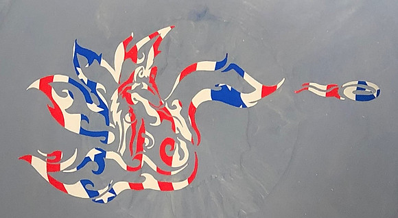 Metallic Flag Close-up