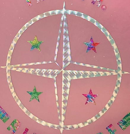 Chrome Diamond Hologram (Star) Close-up