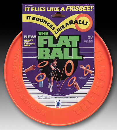 Getgey, Inc.—The Flat Ball—First Bouncing Flyer—Orange—Package