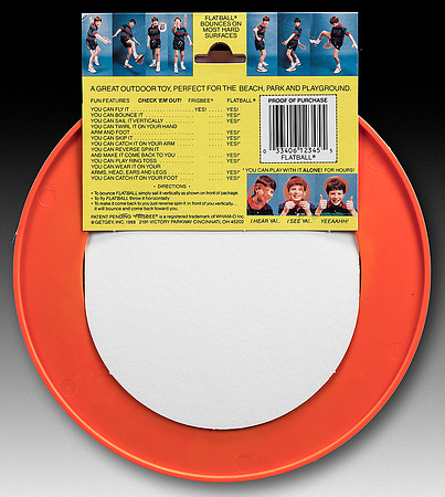 Getgey, Inc.—The Flat Ball—First Bouncing Flyer—Orange—Package Back